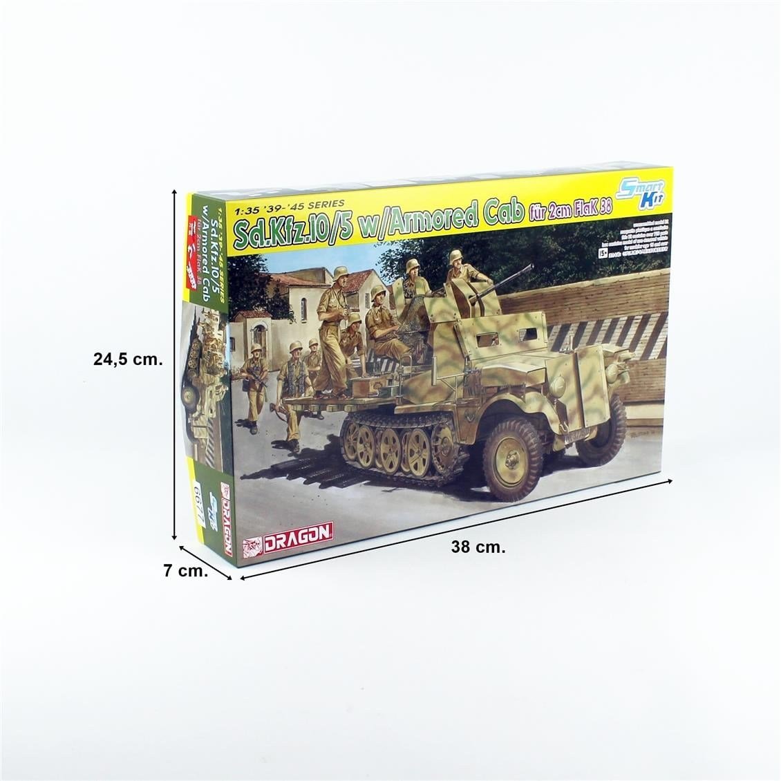 Dragon 6677 1/35 Ölçek, Sd.Kfz.10/5 w/Armor Cab fur 2cm FlaK 38, Hafif Yarı Paletli Personel Taşıyıcı Plastik Model Kiti