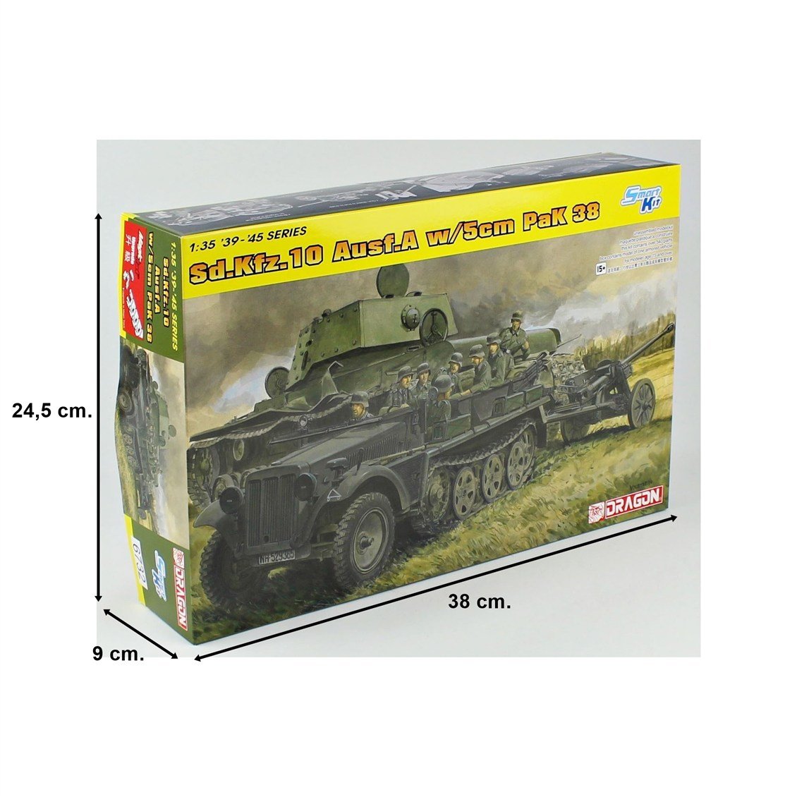 Dragon 6732 1/35 Ölçek, Sd.Kfz.10 Ausf.A ve 5cm PaK 38 Tanksavar Topu, Plastik Model Kiti