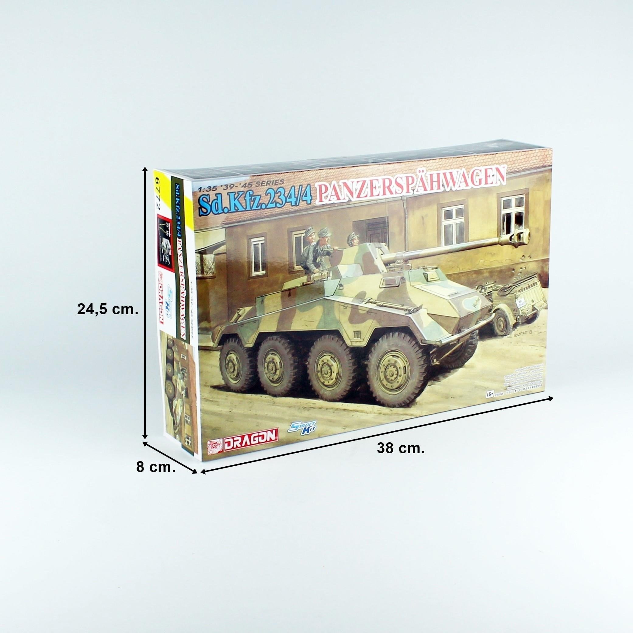 Dragon 6772 1/35 Ölçek, Sd.Kfz. 234/4 Zırhlı Keşif Aracı Plastik Model Kiti