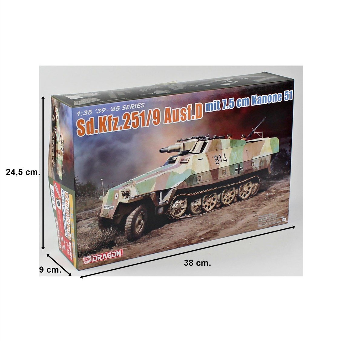 Dragon 6863 1/35 Ölçek, Sd.Kfz.251/9 Ausf.D Alman Yarı Paletli, Toplu, Piyade Taşıyıcı Plastik Model Kiti