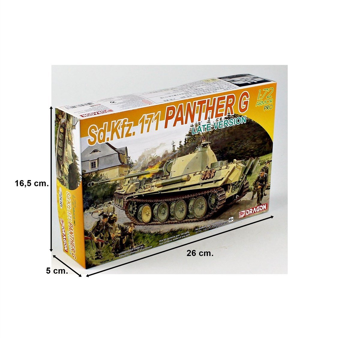 Dragon 7206 1/72 Ölçek, Sd.Kfz.171 Panther G, Geç Dönem Tankı, Plastik Model Kiti