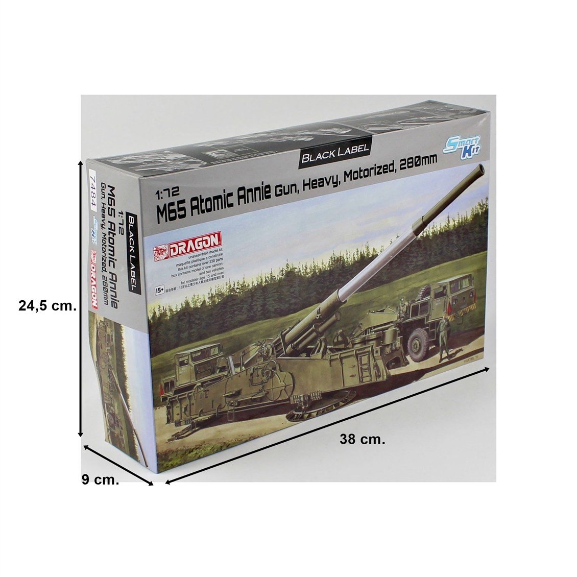 Dragon 7484 1/72 Ölçek, M65 Atomik Annie Topu, Plastik model Kiti
