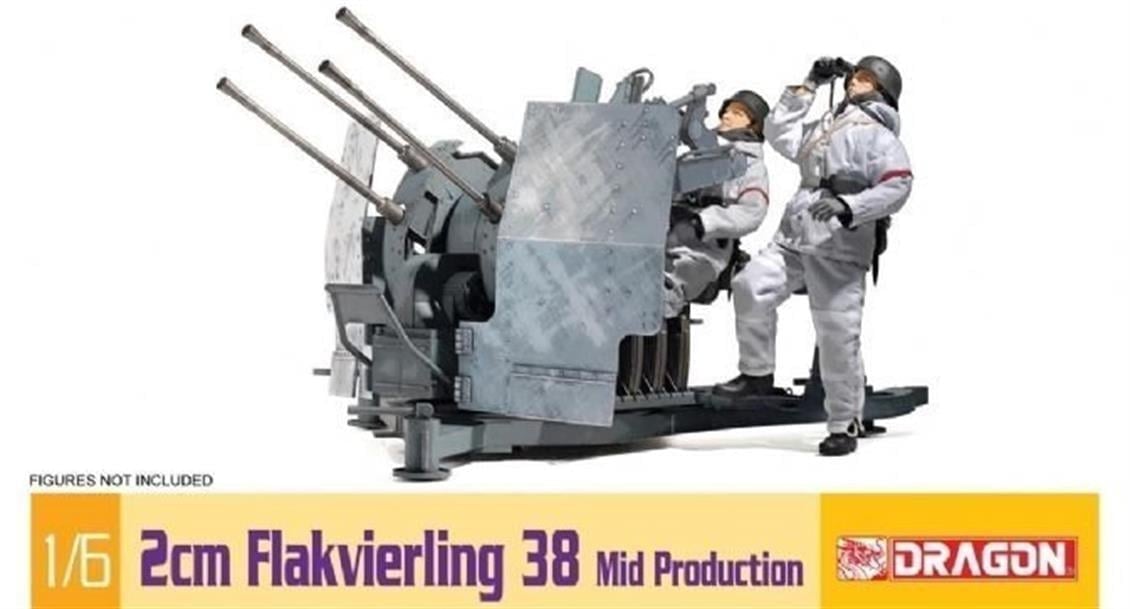 Dragon 75018 1/6 Ölçek, 2cm Flakvierling 38 Uçaksavar Topu Plastik Model Kiti