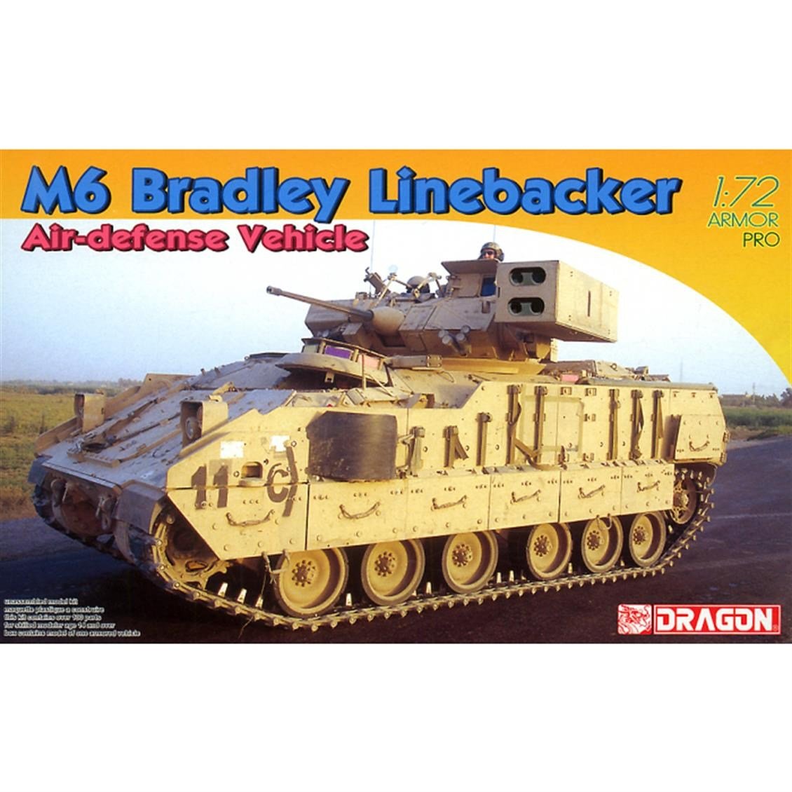 Dragon 7624 1/72 Ölçek, M6 Bradley Linebacker Uçak Savar Tankı Plastik Model Kiti