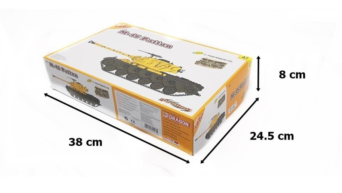 Dragon (CyberHobby) 9147 1/35 Ölçek, M-46 Patton Tankı ve Pusan Perimeter 1950 Figürleri Demonte Plastik Maket Seti