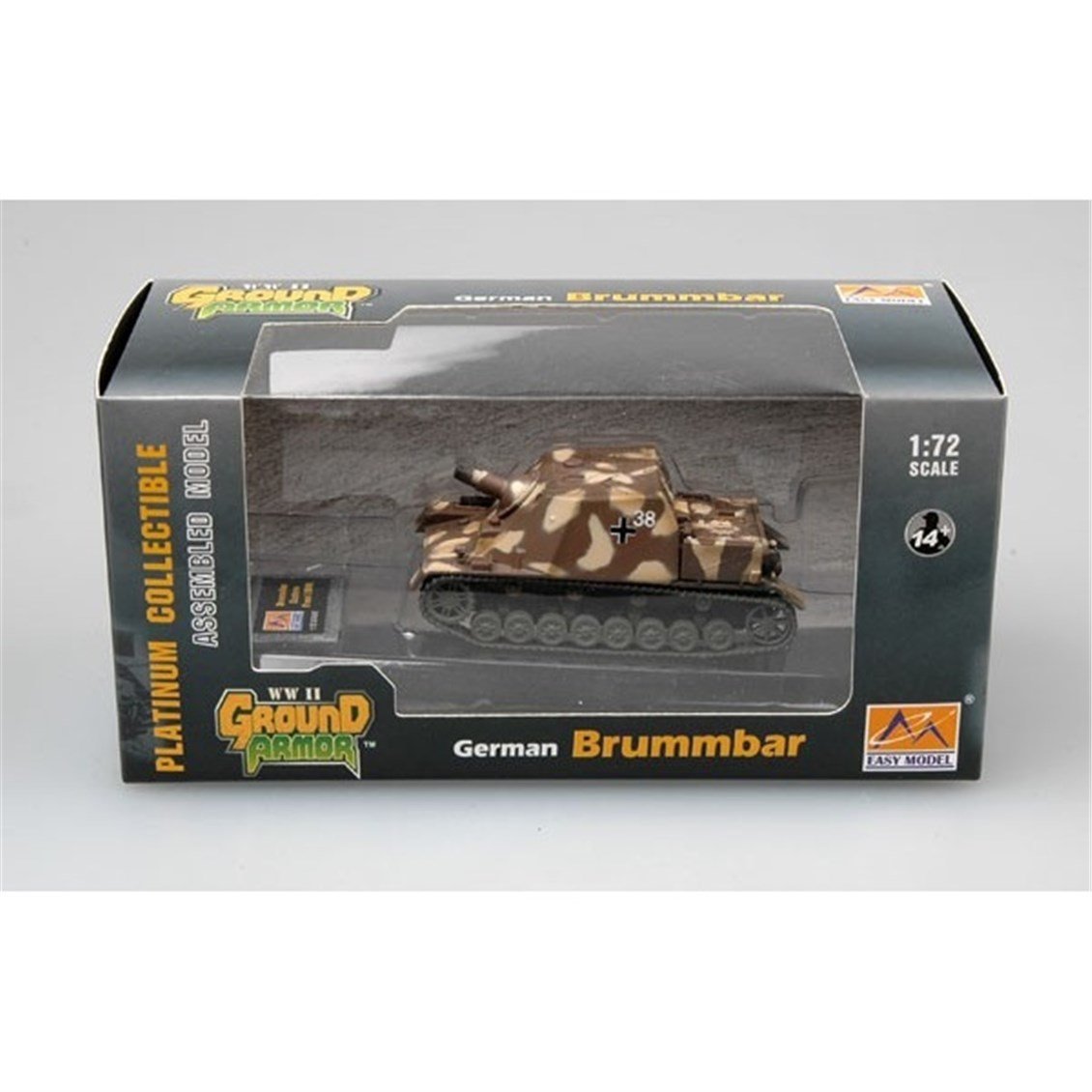Easy Hobby 36119 1/72 Ölçek, Brummbear (Orta Dönem) Eastern Front 1944 Tankı, Sergilemeye Hazır Plastik Model