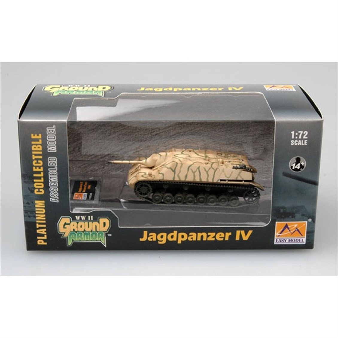 Easy Hobby 36124 1/72 Ölçek, Jagdpanzer IV Western Front 1944 Tankı, Sergilemeye Hazır Plastik Model