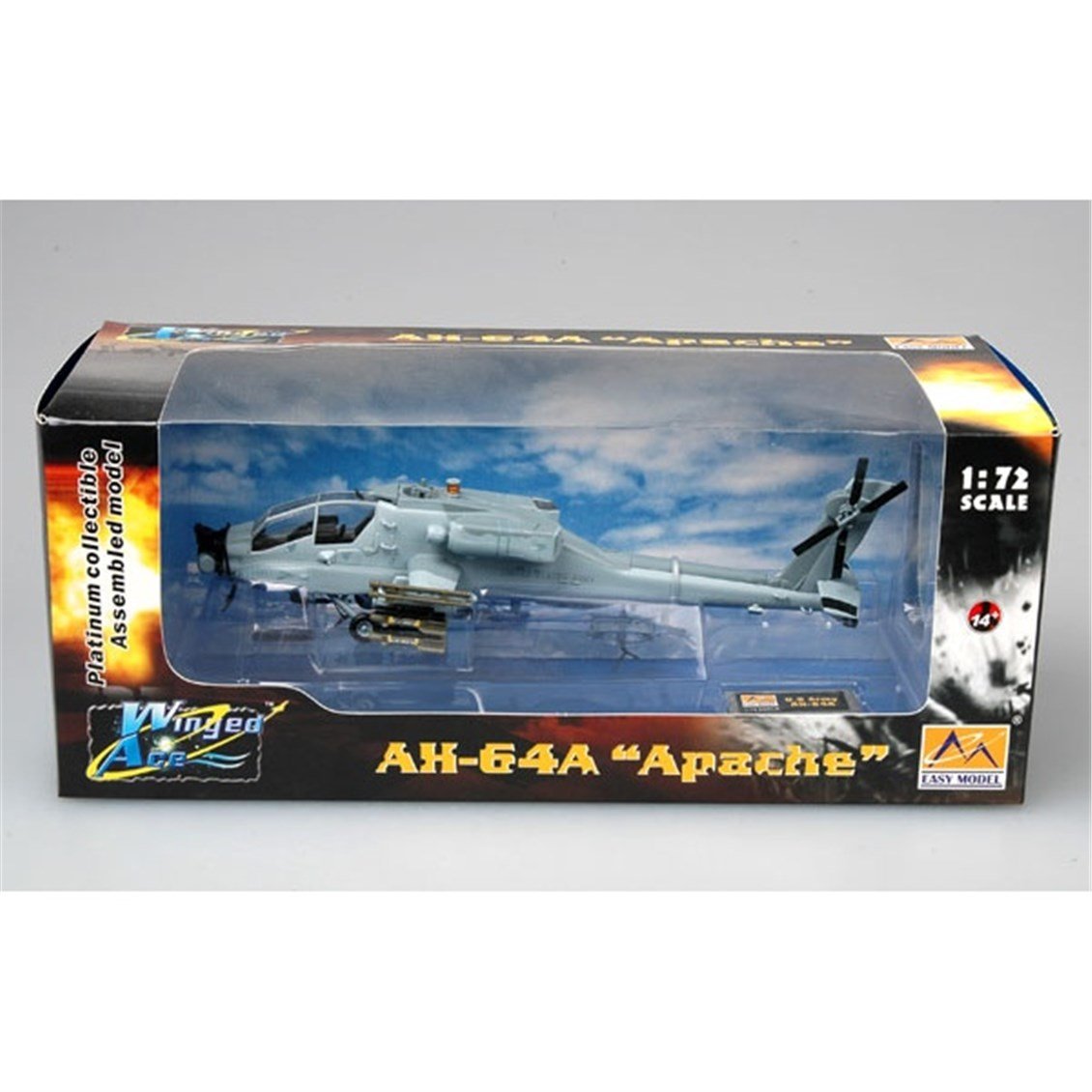 Easy Hobby 37026 1/72 Ölçek, AH-64A 94-0332 of 1-151st ATKHB, South Carolina Army National Guard, M Askeri Helikopter, Sergilem