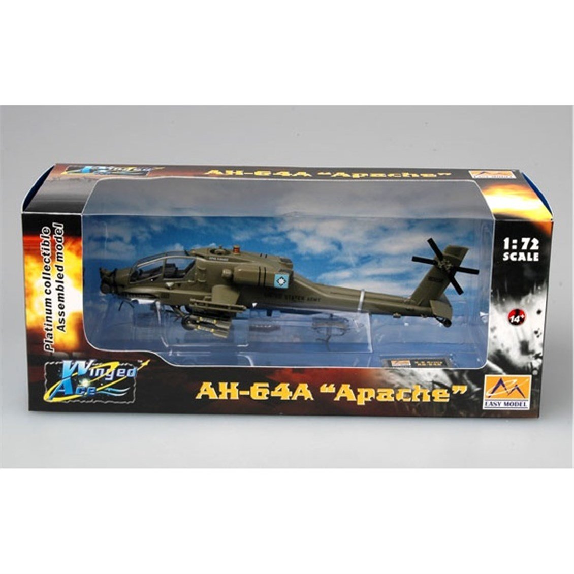 Easy Hobby 37029 1/72 Ölçek, AH-64A 88-0202 DEVILS DANCE of C Company,1-229 ATKHB,XVIII Airbo Askeri Helikopter, Sergilemeye Ha