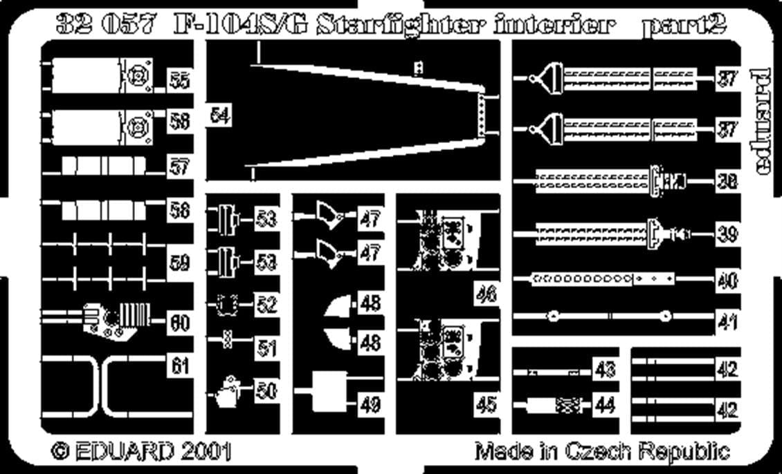 Eduard 32057 1/32 Ölçek, F-104S/G Interior For Hasegawa M