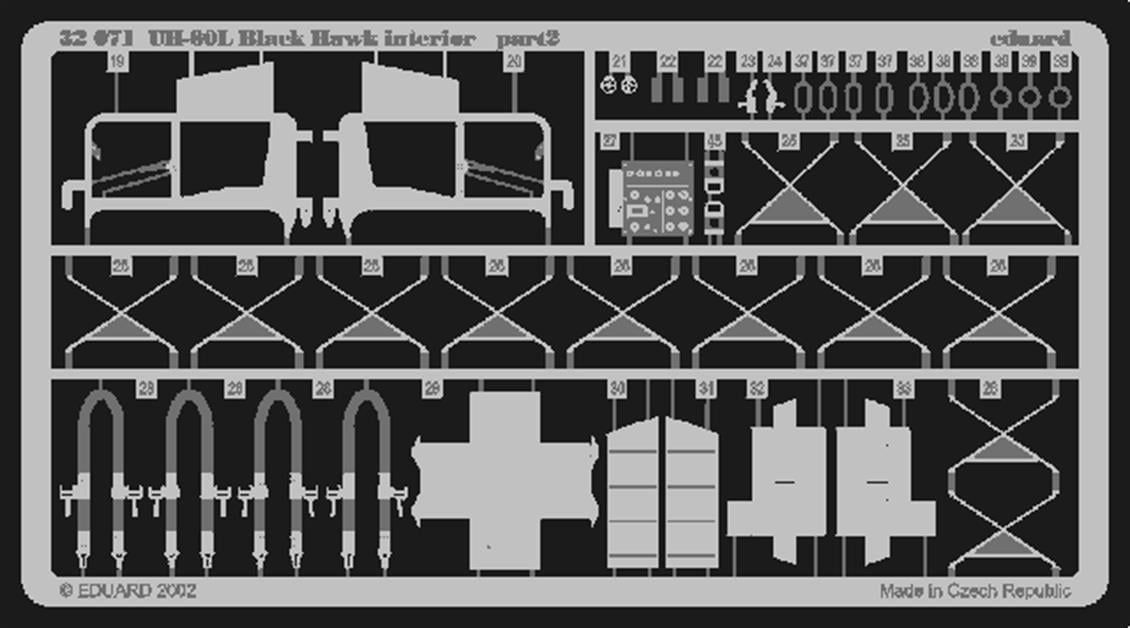 Eduard 32071 1/35 Ölçek, Uh-60L Interior For Academy Make