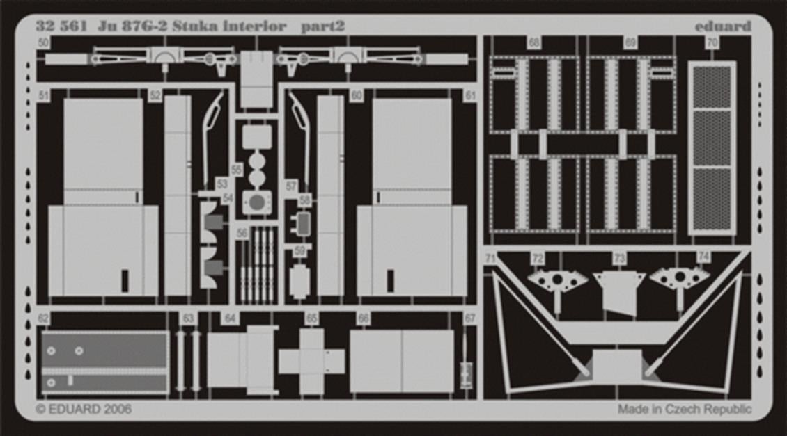 Eduard 32561 1/32 Ölçek, Ju 87G-2 Stuka Interior For Hase