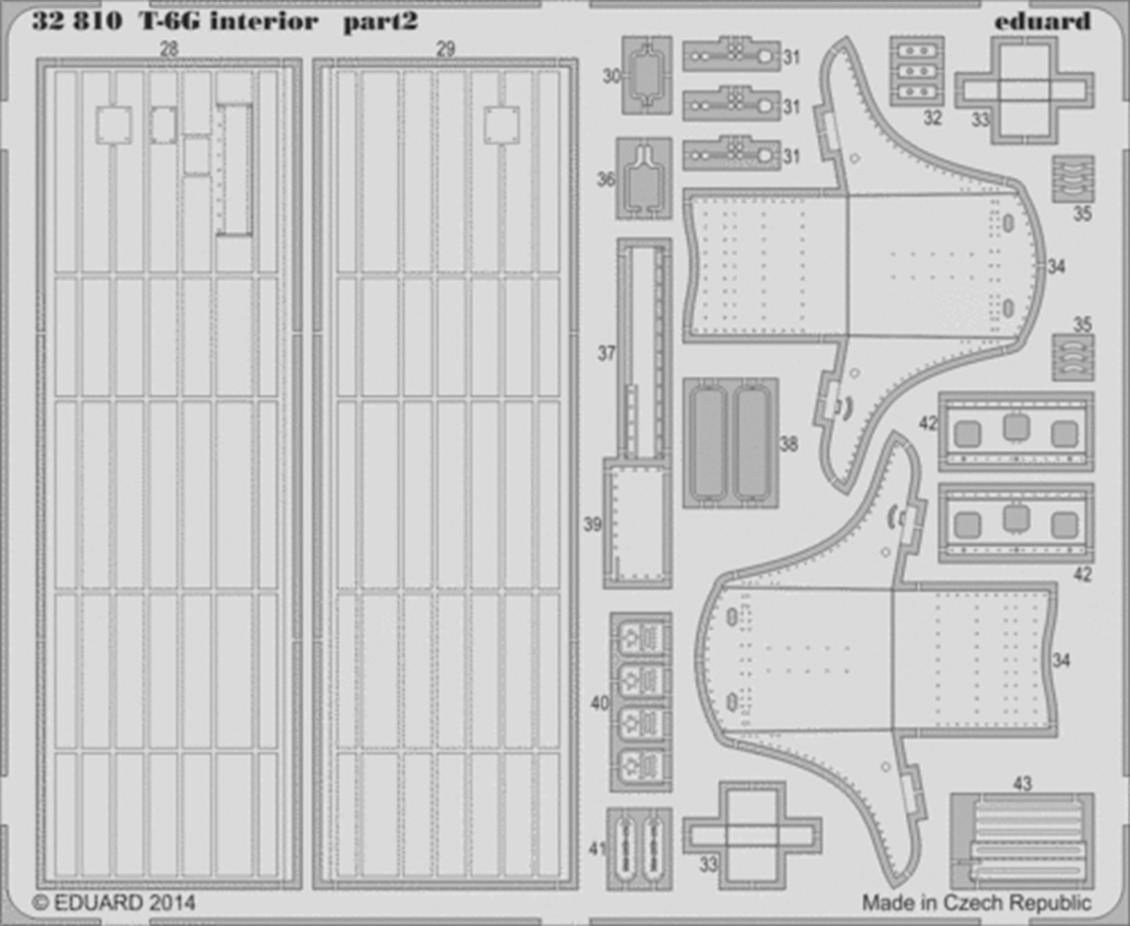 Eduard 32810 1/32 Ölçek, T-6G Interior S.A. For Kitty Haw