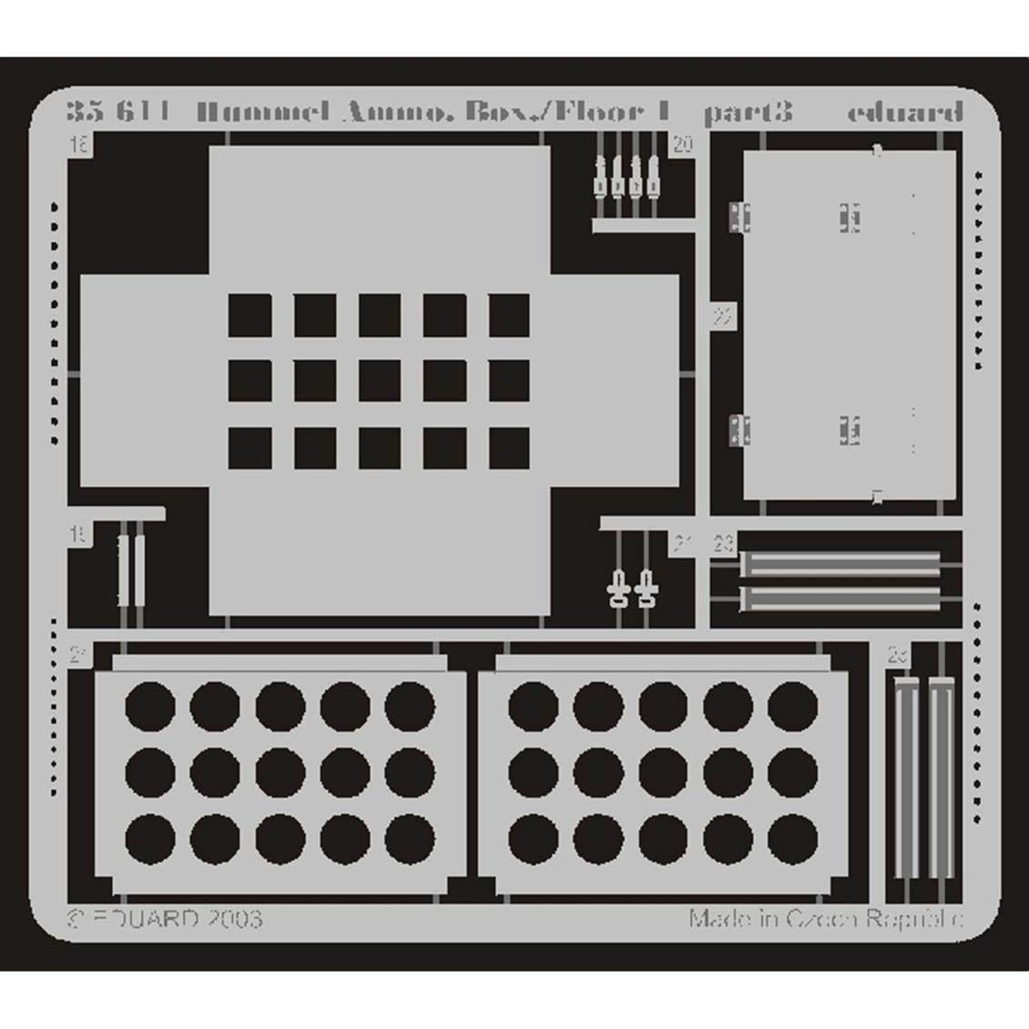 Eduard 35611 1/35 Ölçek, Hummel Ammo. Box/Floor 1 For Dra