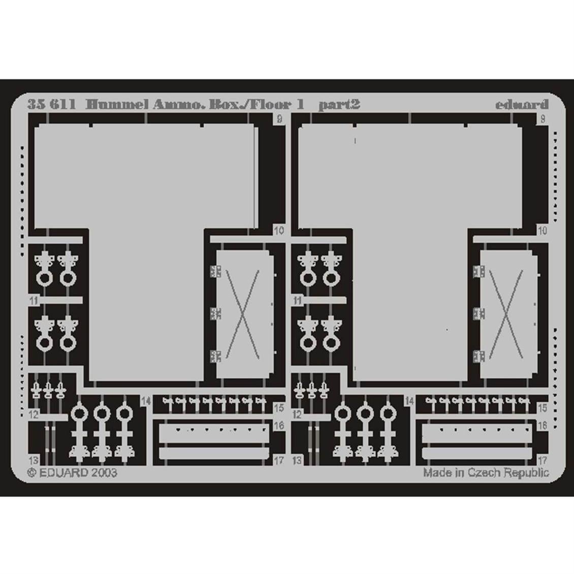 Eduard 35611 1/35 Ölçek, Hummel Ammo. Box/Floor 1 For Dra