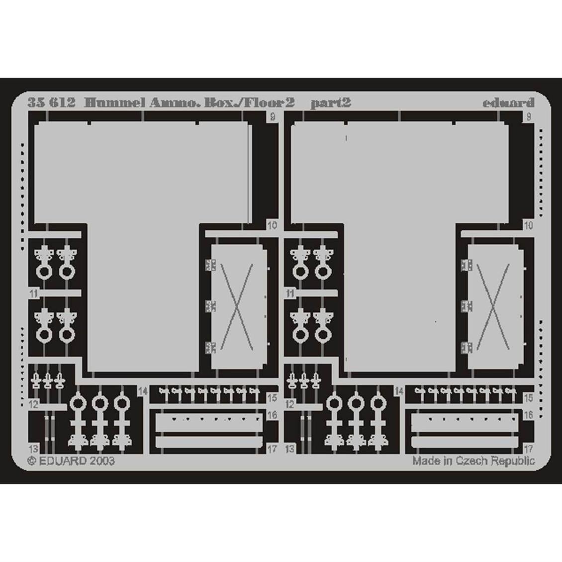 Eduard 35612 1/35 Ölçek, Hummel Ammo. Box/Floor 2 Maket D