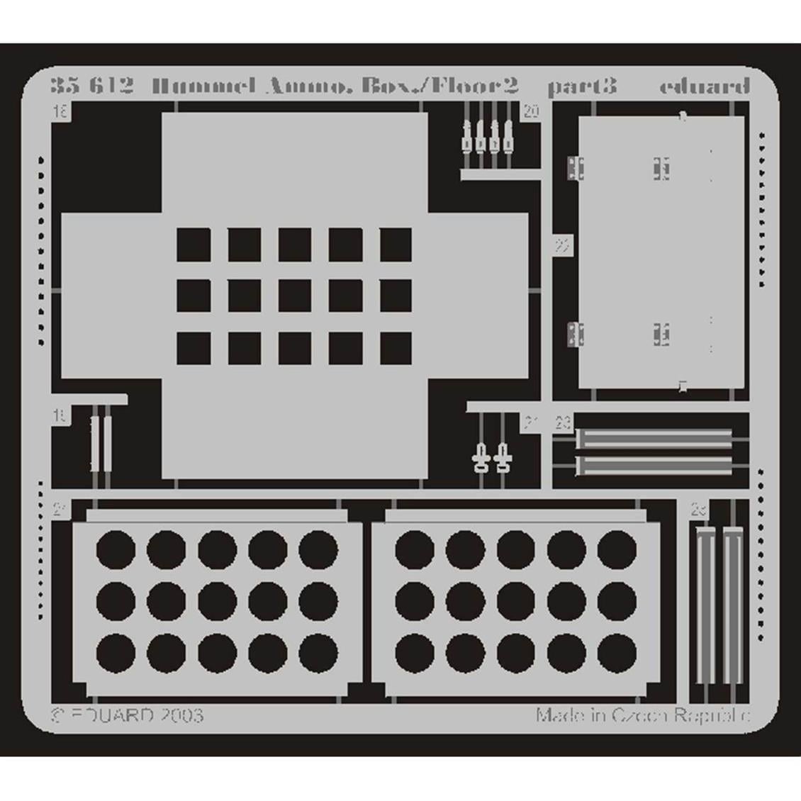 Eduard 35612 1/35 Ölçek, Hummel Ammo. Box/Floor 2 Maket D
