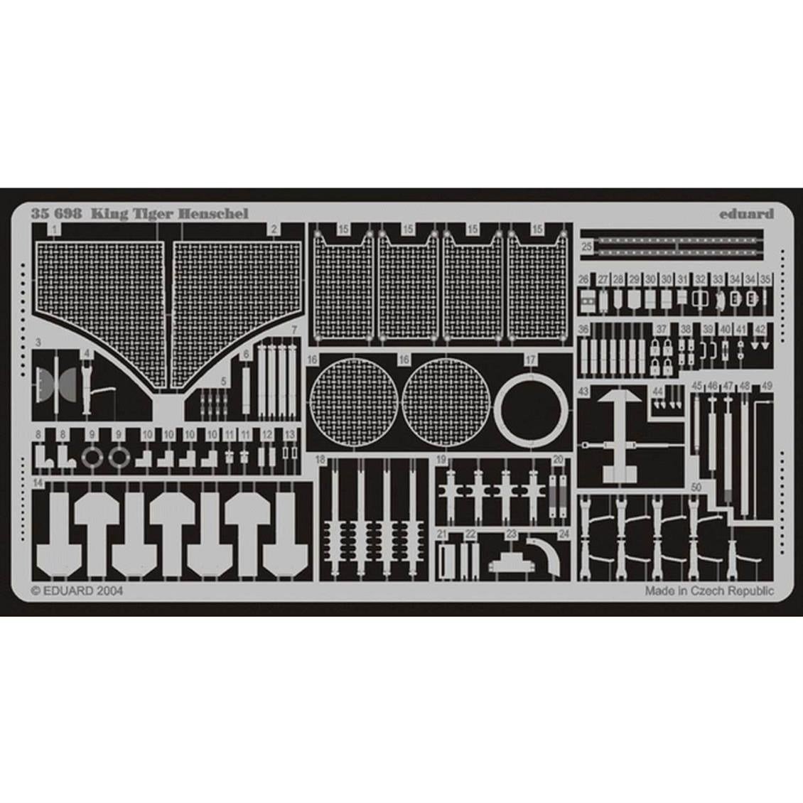 Eduard 35698 1/35 Ölçek, King Tiger Henschel For Dragon M