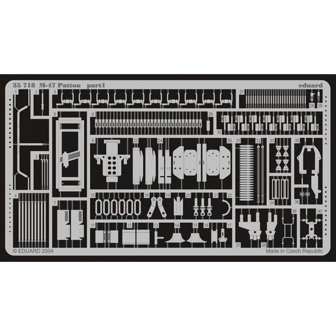 Eduard 35718 1/35 Ölçek, M-47 Patton Maket Detay Seti