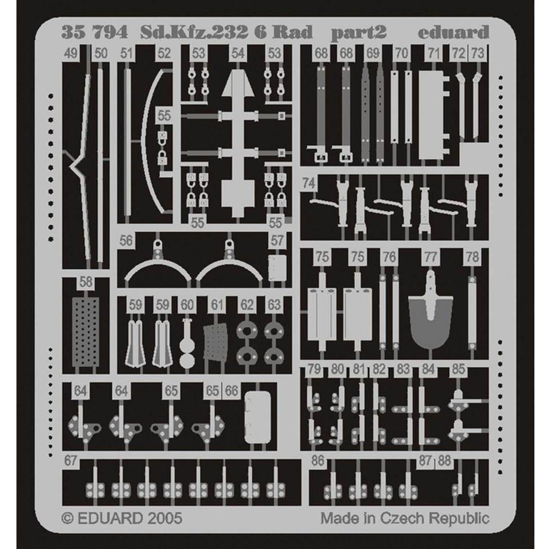 Eduard 35794 1/35 Ölçek, Sd.Kfz.232 (6Rad) For Italerı Ma