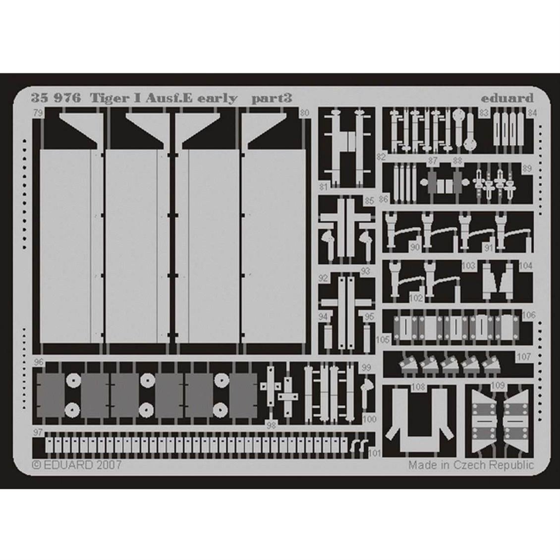 Eduard 35976 1/35 Ölçek, Tiger I Ausf.E Early For Tamıya