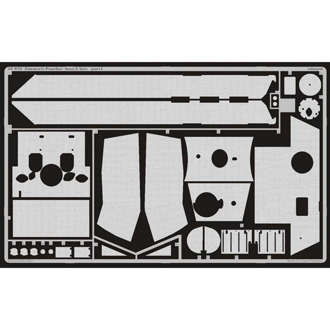 Eduard 35978 1/35 Ölçek, Zimmerit Panther Ausf.A Late For