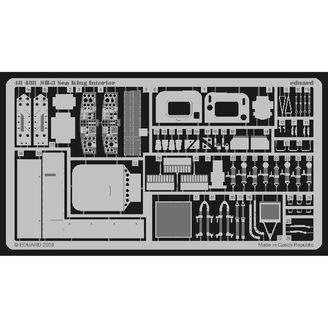 Eduard 48408 Sh-3 Interior - For Has/Rev - Std.Photo Etch