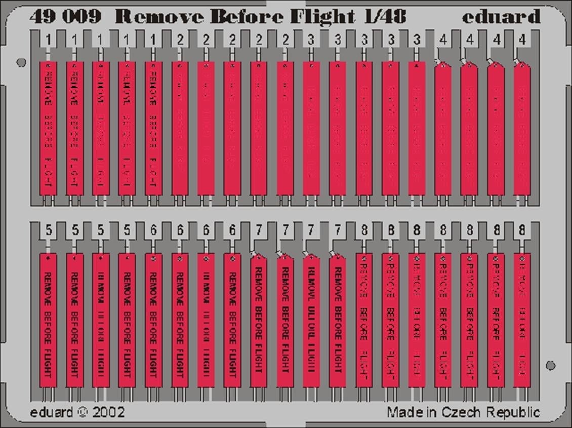 Eduard 49009 1/48 Ölçek, Remove Before Flight For