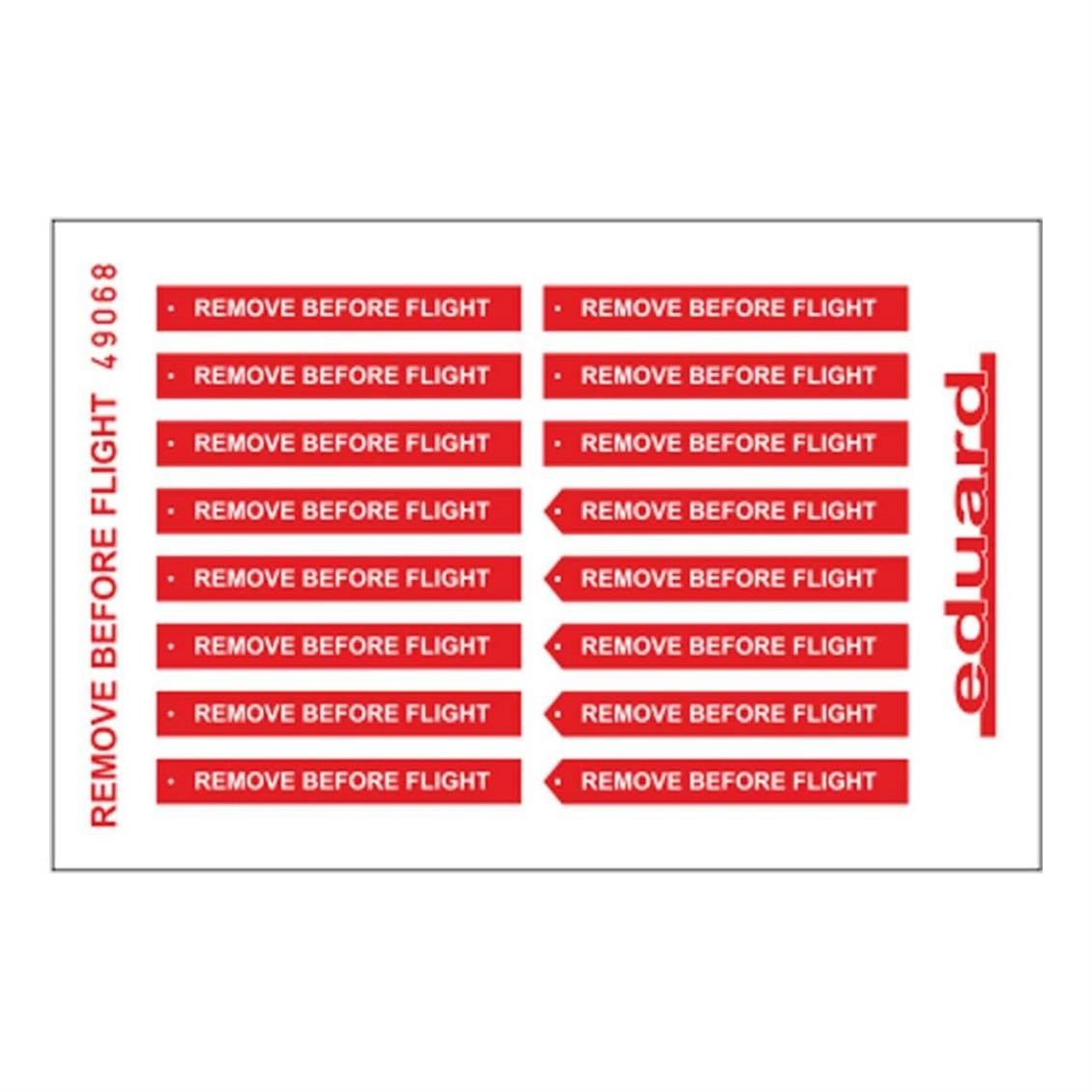 Eduard 49068 1/48 Ölçek, Remove Before Flight Fabrıc For