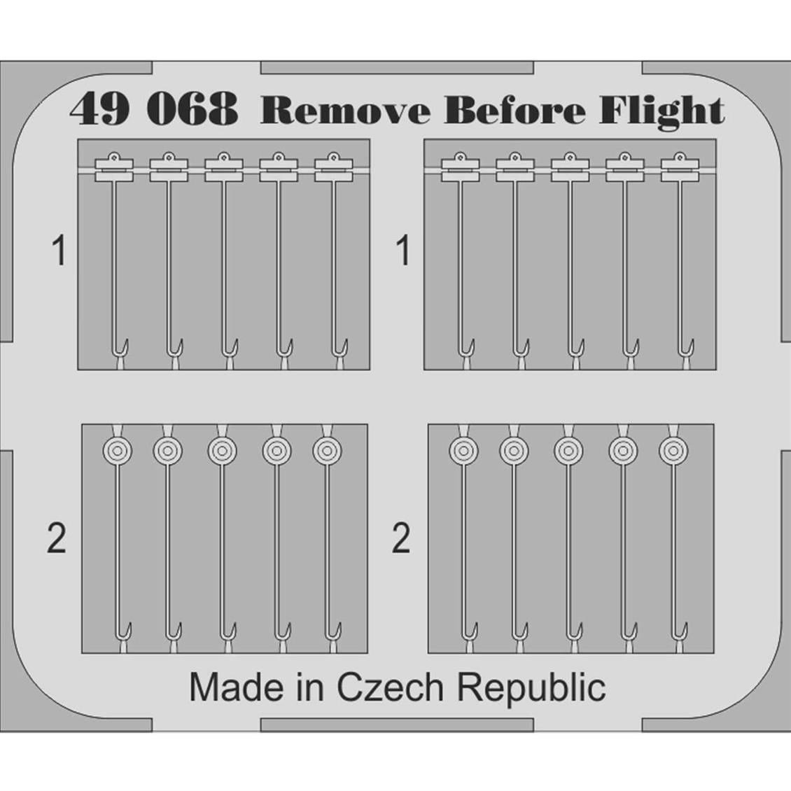 Eduard 49068 1/48 Ölçek, Remove Before Flight Fabrıc For