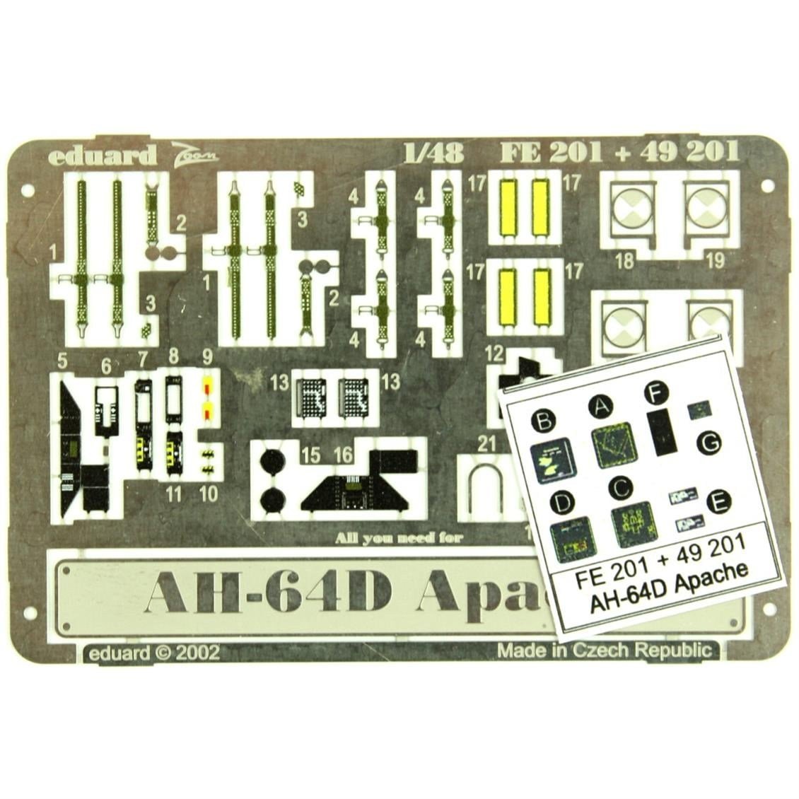 Eduard 49201 1/48 Ölçek, Ah-64D Detay Seti
