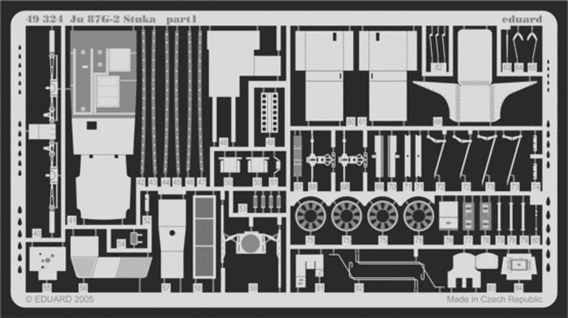 Eduard 49324 1/48 Ölçek, Ju 87G-2 Stuka For Hasegawa Make