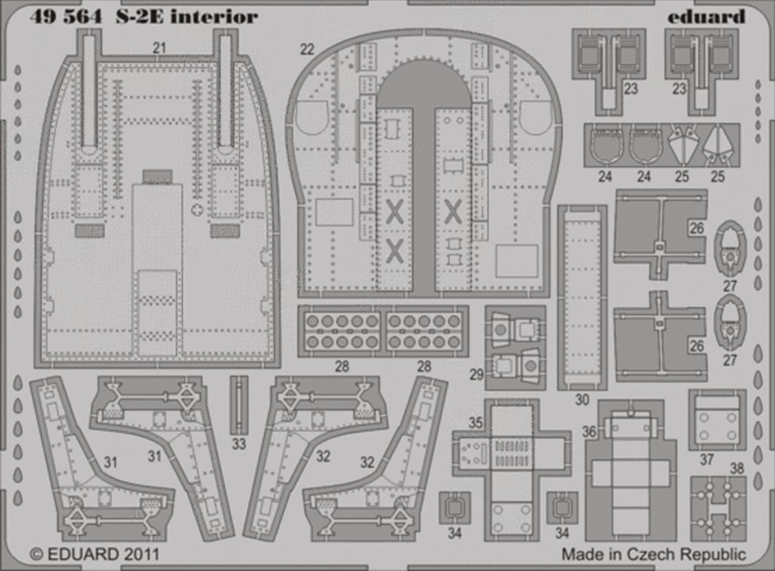 Eduard 49564 1/48 Ölçek, S-2E Interior S.A For Kınetıc Ma