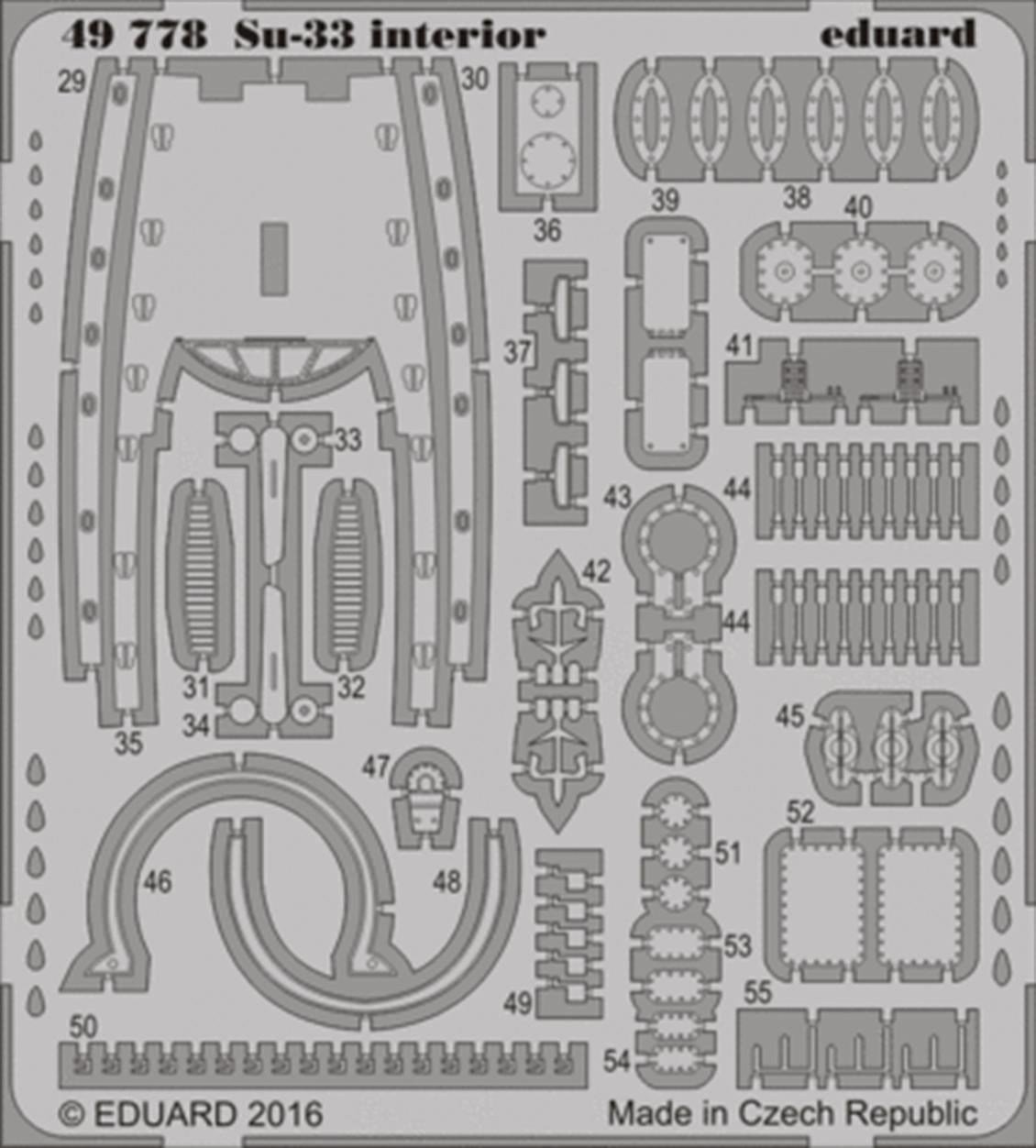 Eduard 49778 1/48 Ölçek, Su-33 Interior For Kınetıc Maket