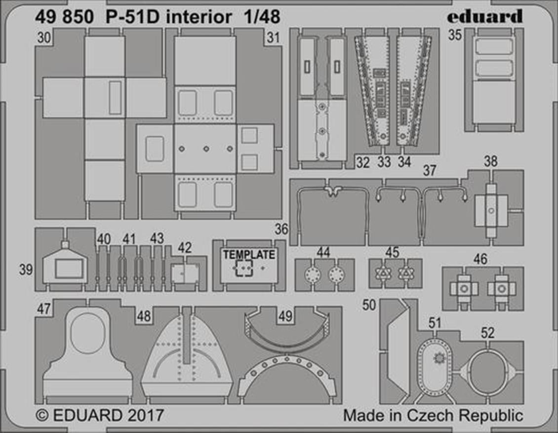 Eduard 49850 1/48 Ölçek, P-51D Interior For Meng Maket De
