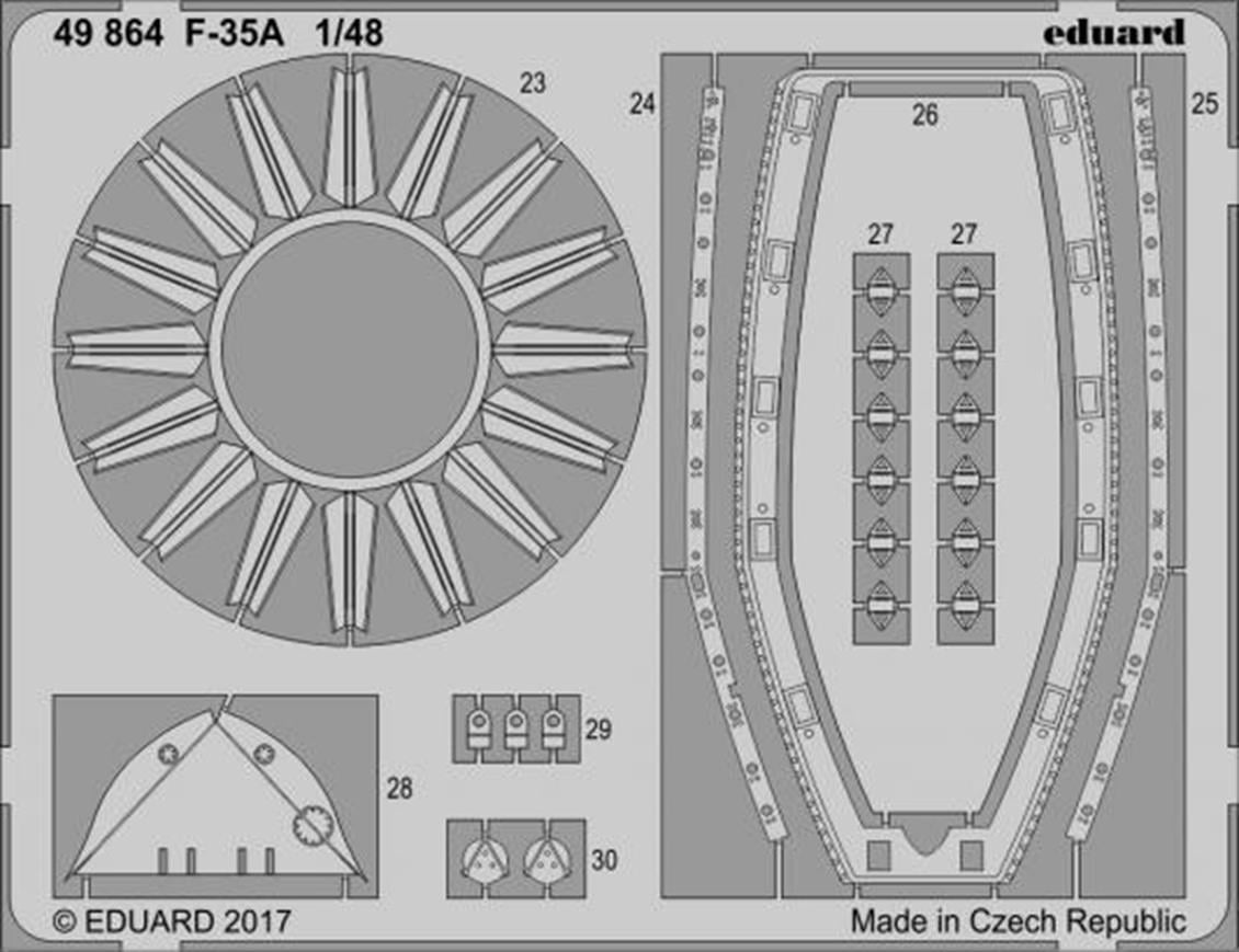 Eduard 49864 1/48 Ölçek, F-35A For Meng Maket Detay Seti