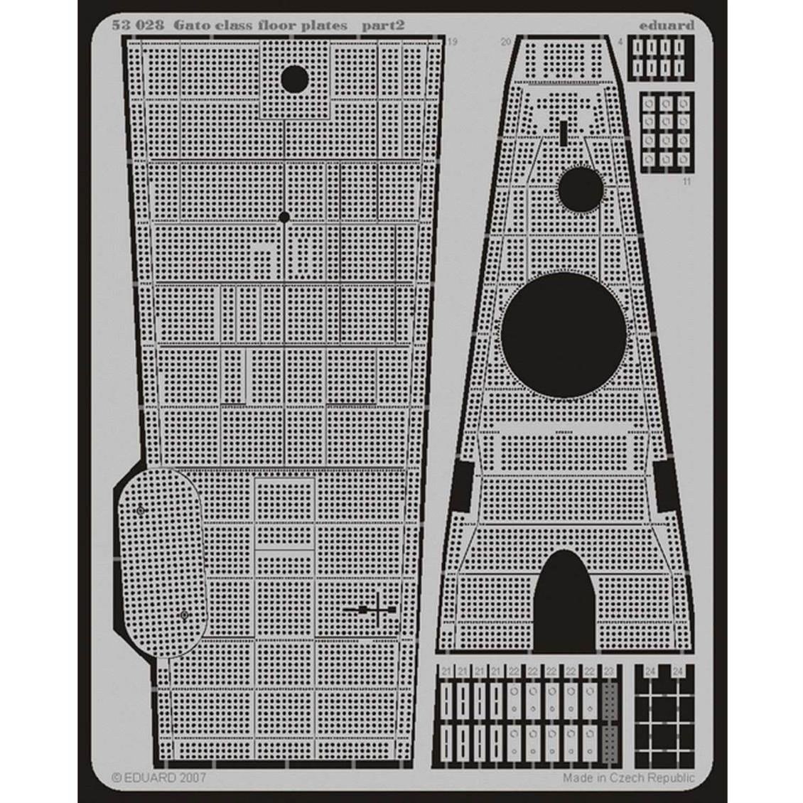 Eduard 53028 1/72 Ölçek, Gato Class Floor Plates Detay Seti - St