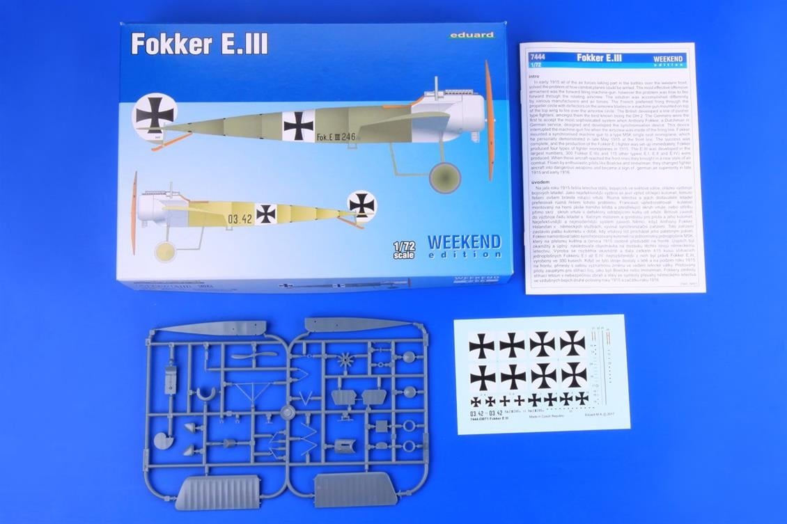 Eduard 7444 1/72 Ölçek, Fokker E.III Uçak Maketi