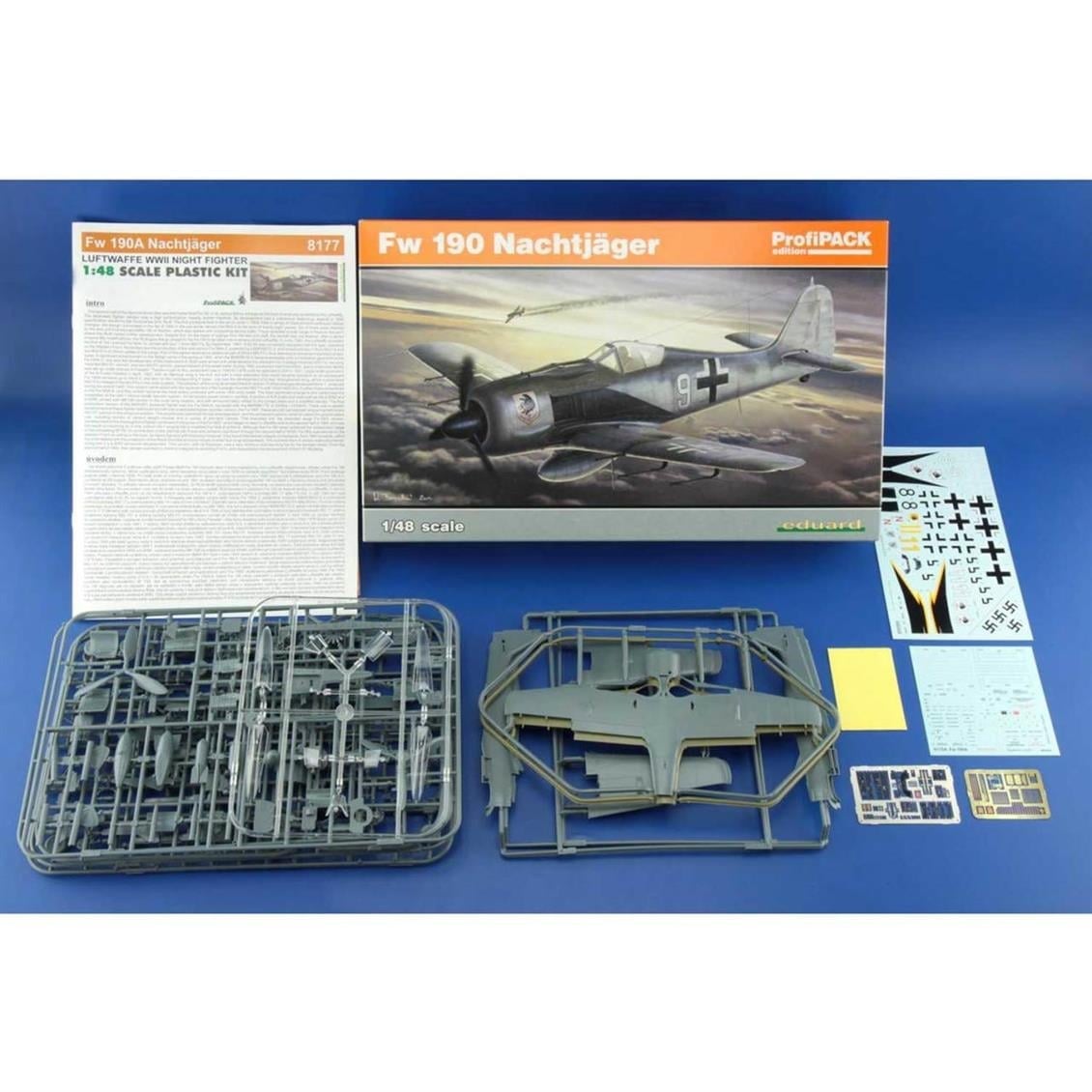 Eduard 8177 1/48 Ölçek, Fw 190A Nachtjäger Uçak Maketi