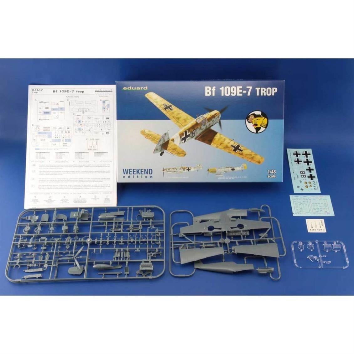 Eduard 84167 1/48 Ölçek, Bf 109E-7 Trop Uçak Maketi
