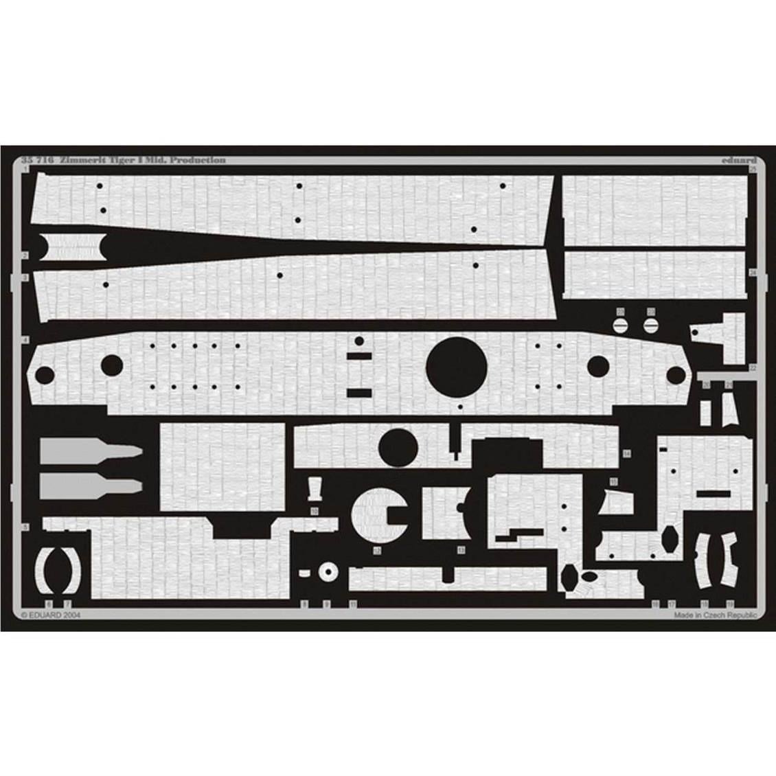 Eduard Bıg3527 1/35 Ölçek, Tıger I Mid. Production For Ta