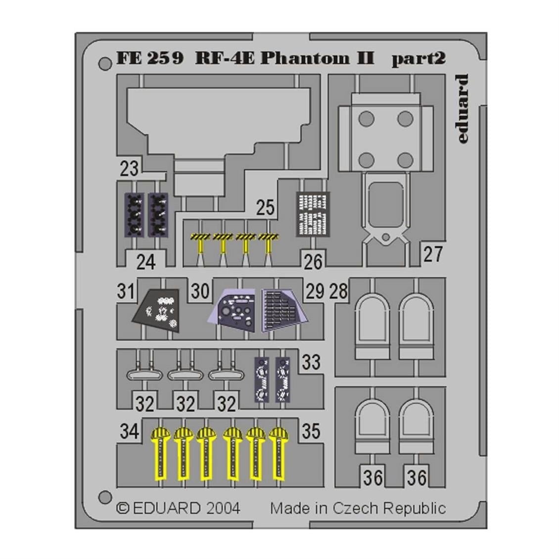 Eduard Fe259 1/48 Ölçek, Rf-4E For Hasegawa Maket Detay S
