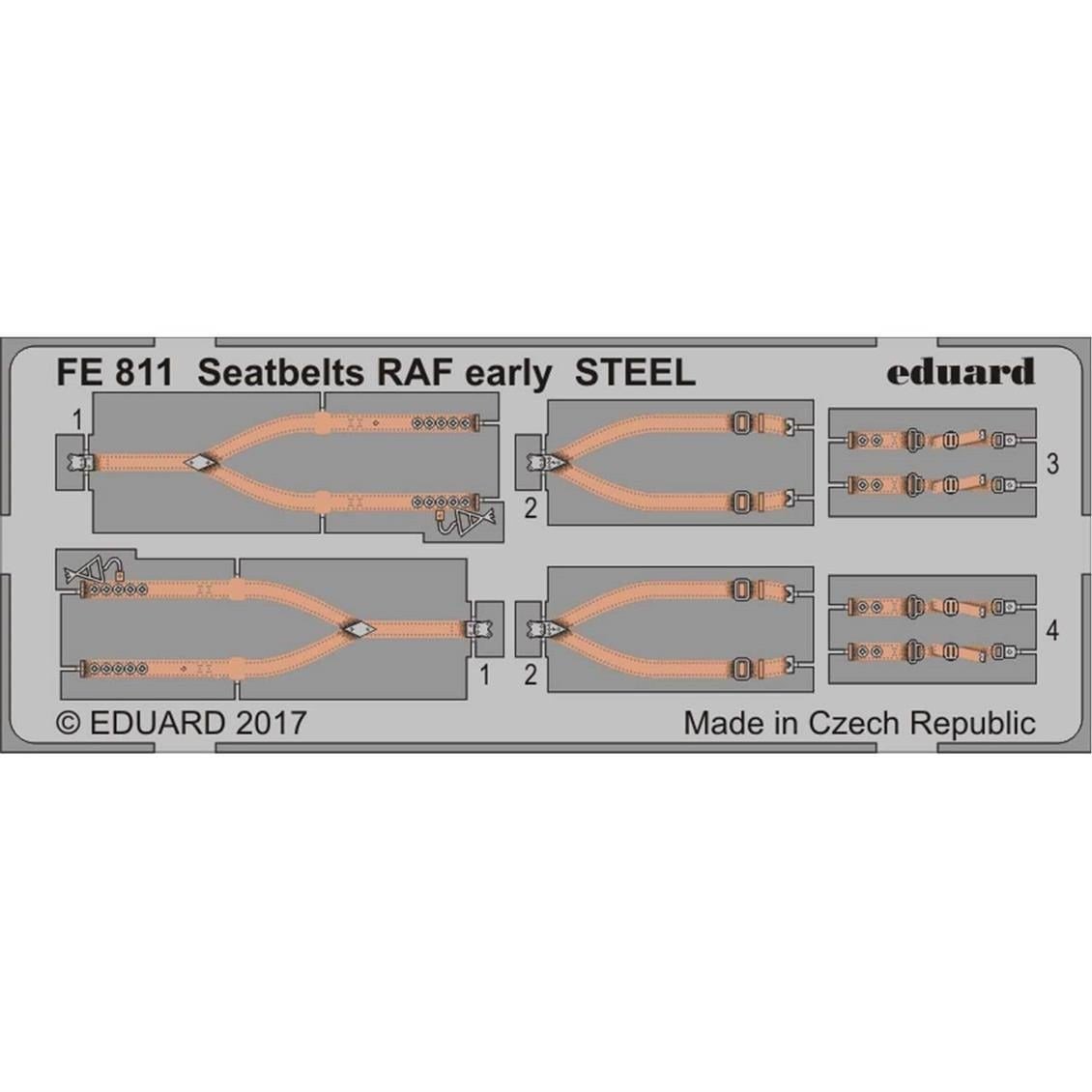 Eduard Fe811 1/48 Ölçek, Seatbelts Raf Early Steel Maket