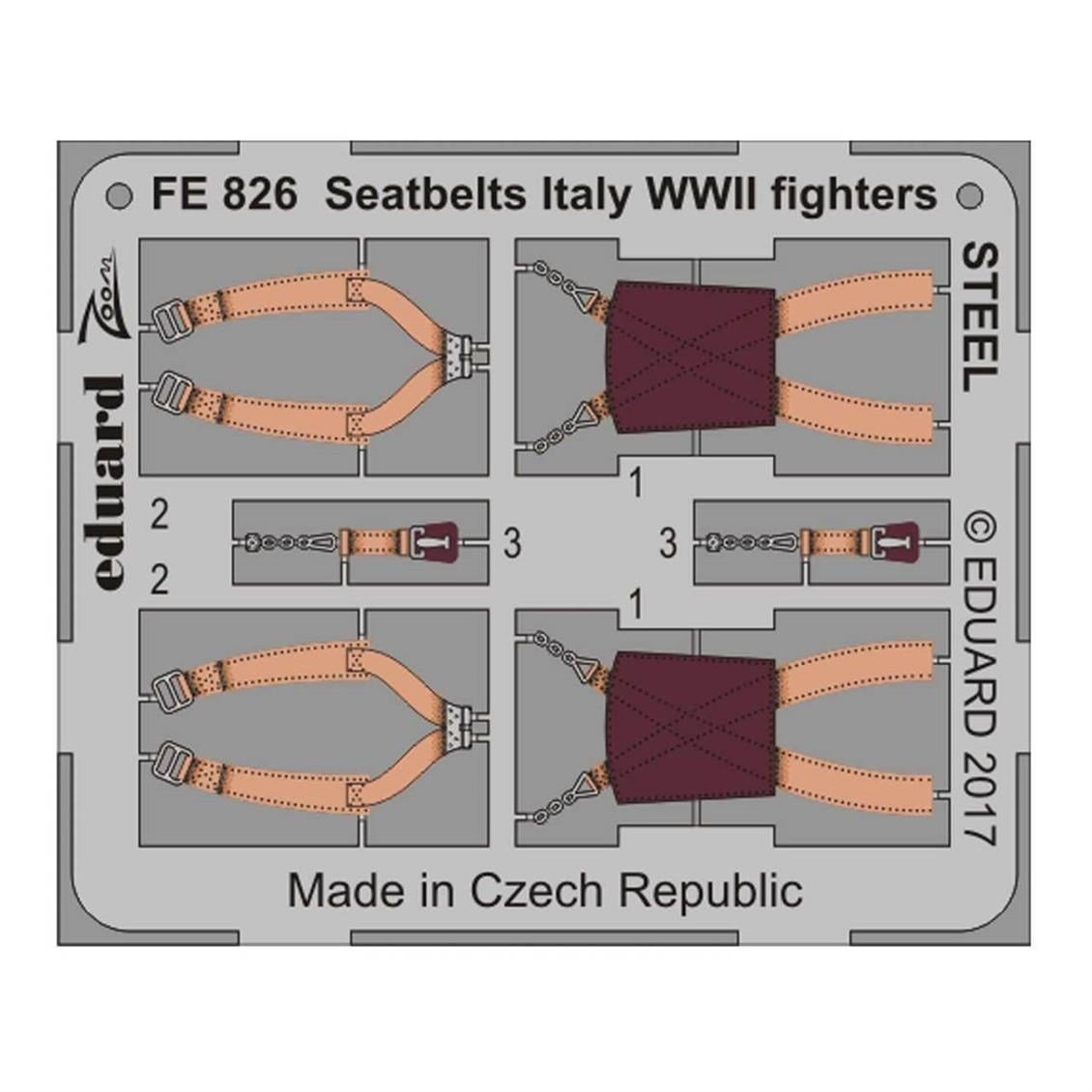 Eduard Fe826 1/48 Ölçek, Seatbelts Italy WWII Fighters St