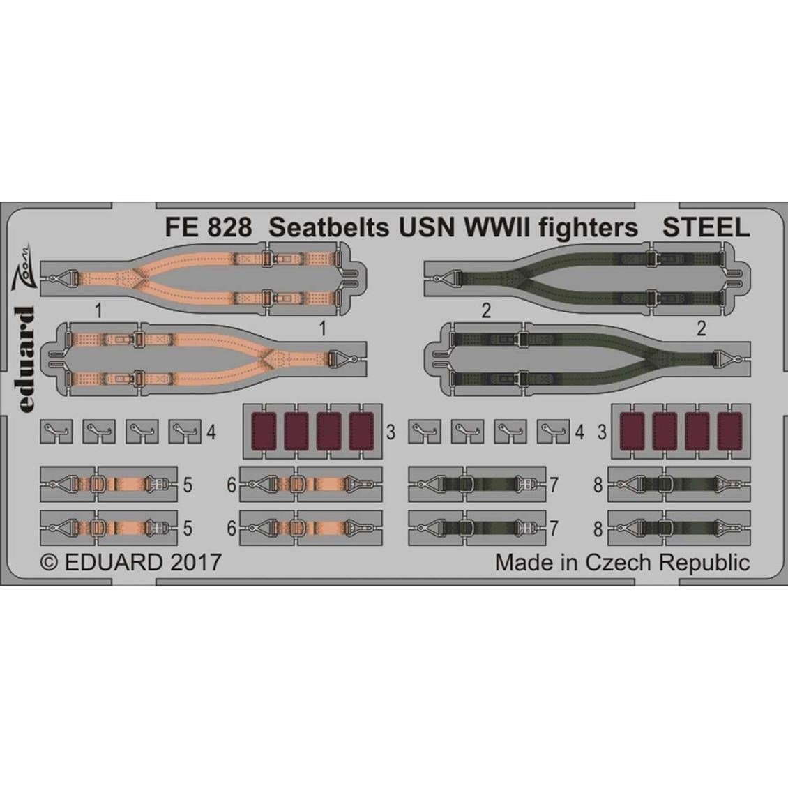 Eduard Fe828 1/48 Ölçek, Seatbelts Usn WWII Fighters Stee