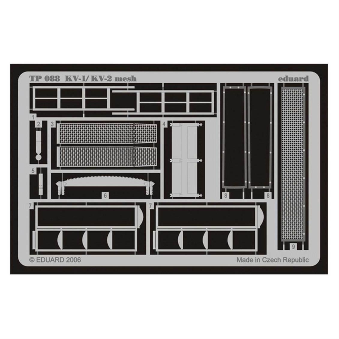 Eduard Tp088 1/35 Ölçek, Kv-1/Kv-2 Mesh Early For Trumpet