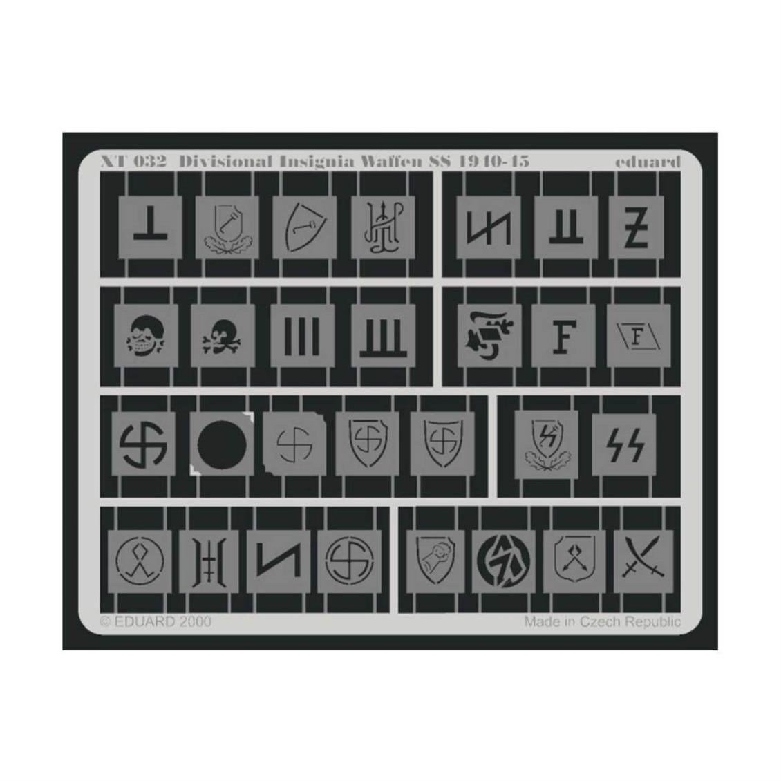 Eduard Xt032 1/35 Ölçek, Divisional Insignia Waffen Ss 19