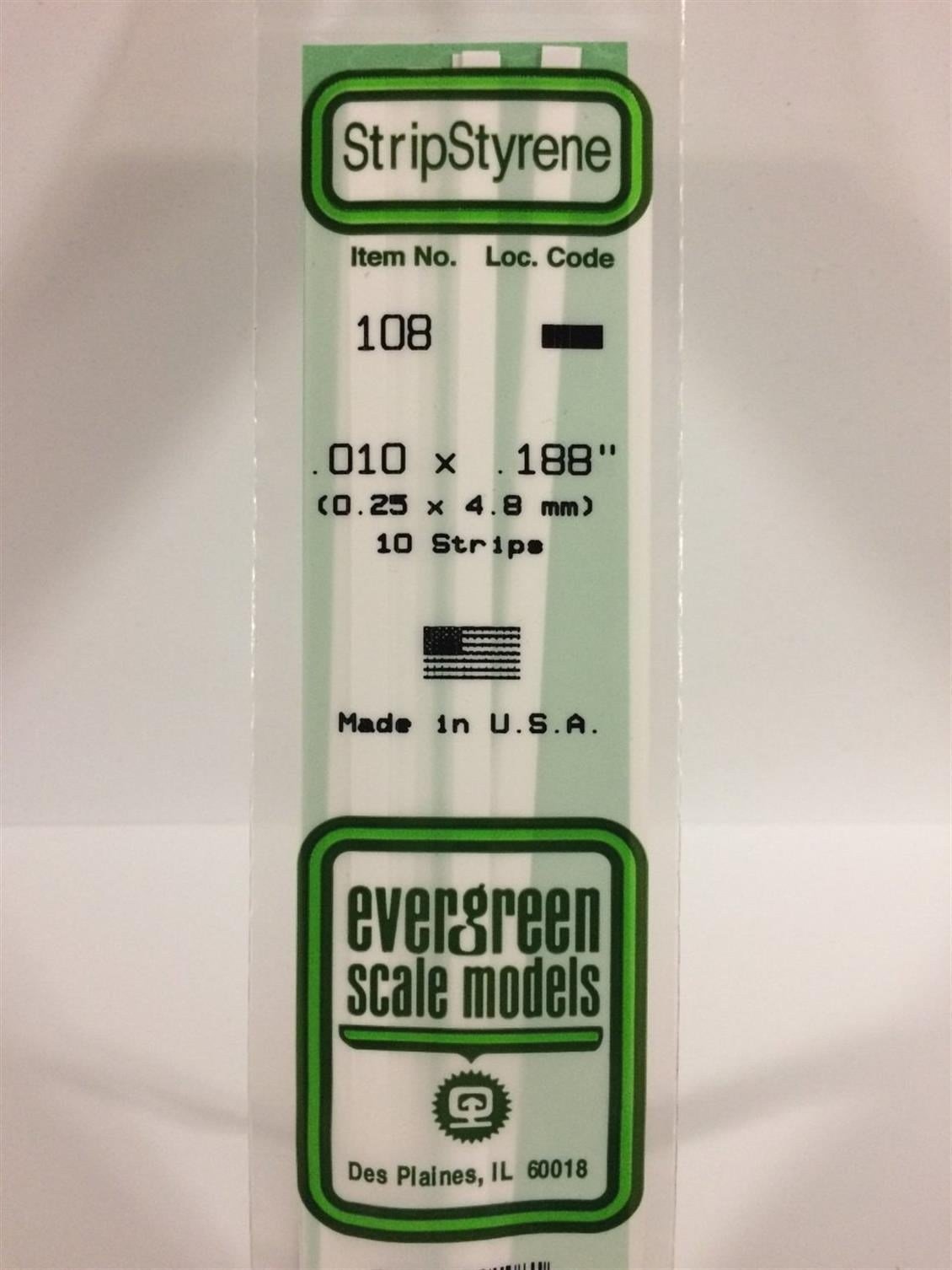 Evergreen 108 0,25*4,80*355 Mm Köşeli Çubuk-10 Adet -Beyaz