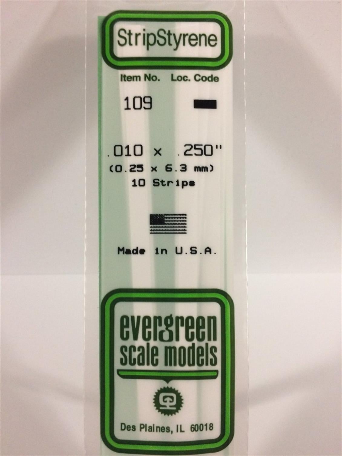 Evergreen 109 0,25*6,30*355 Mm Köşeli Çubuk-10 Adet -Beyaz