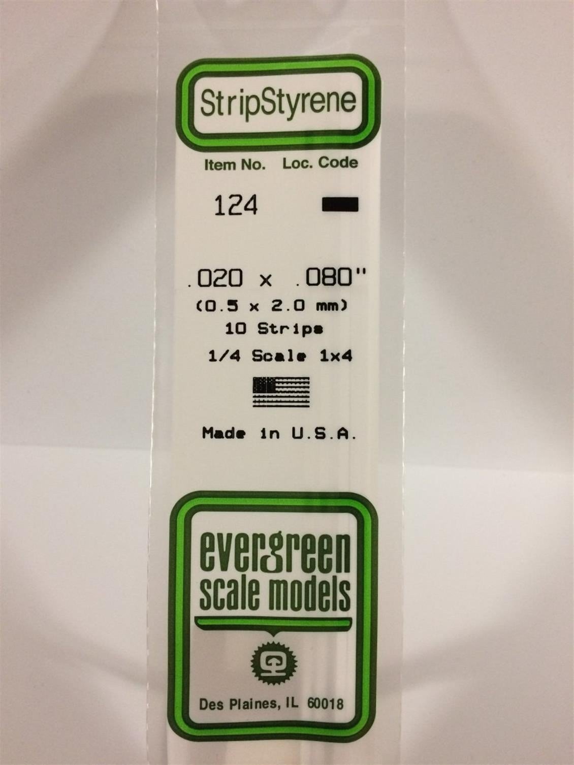 Evergreen 124 0,50*2,00*355 Mm Köşeli Çubuk-10 Adet -Beyaz